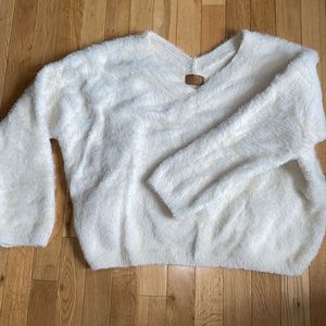 White/ Cream fuzzy sweater